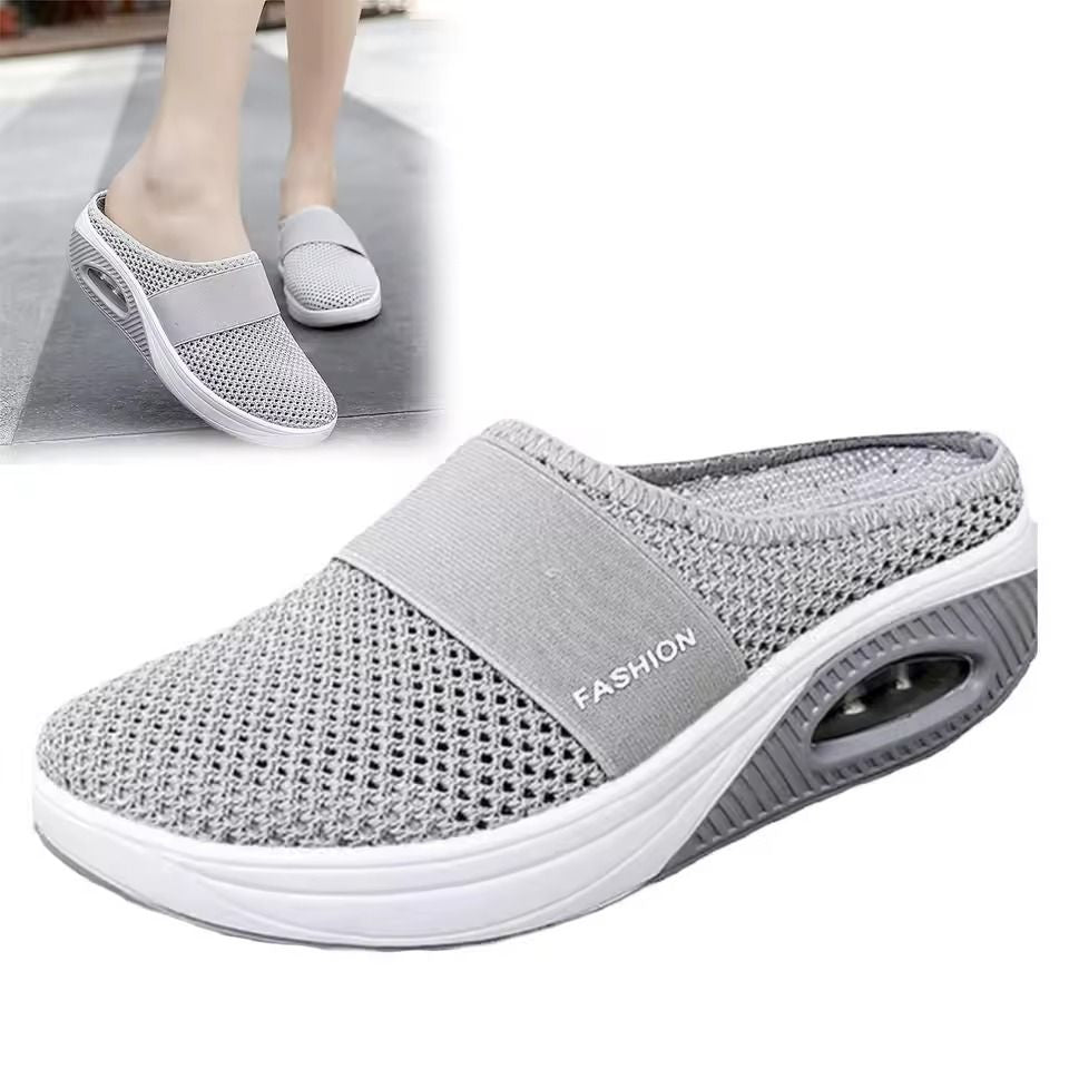 Womens SlipOn Mesh Walking Sandals With Arch Support And Thick Soft Sole 8