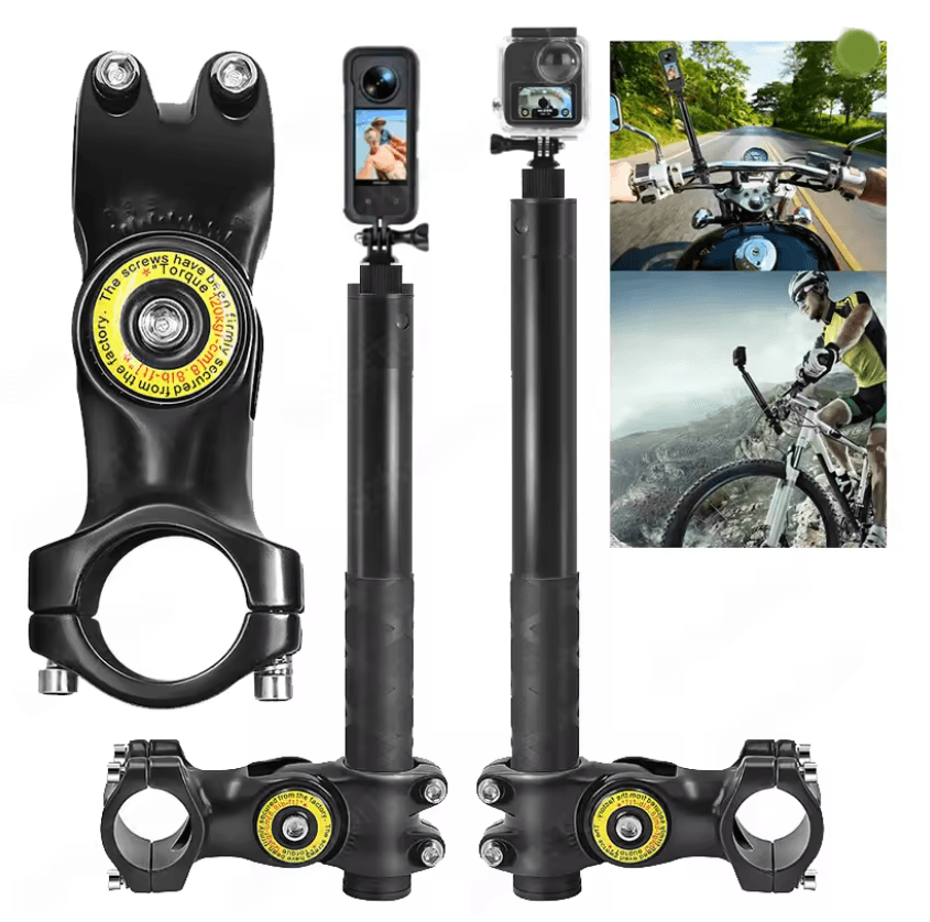 Adjustable Handlebar Selfie Monopod Mount for Insta360 and GoPro