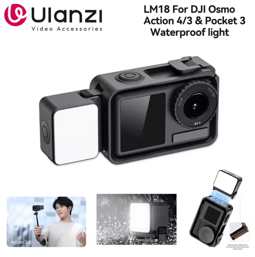 Ulanzi LM18 Waterproof LED Fill Light for Action Cameras