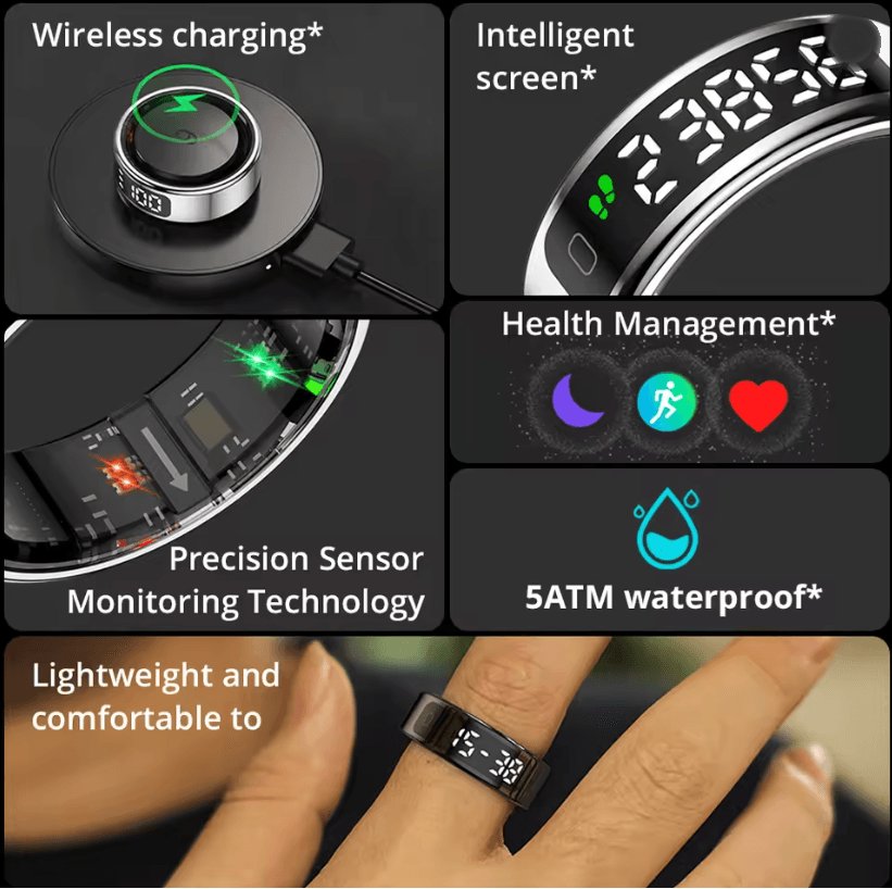 COLMI R12 Smart Ring Touchscreen Health Tracker With Wireless Charging 1