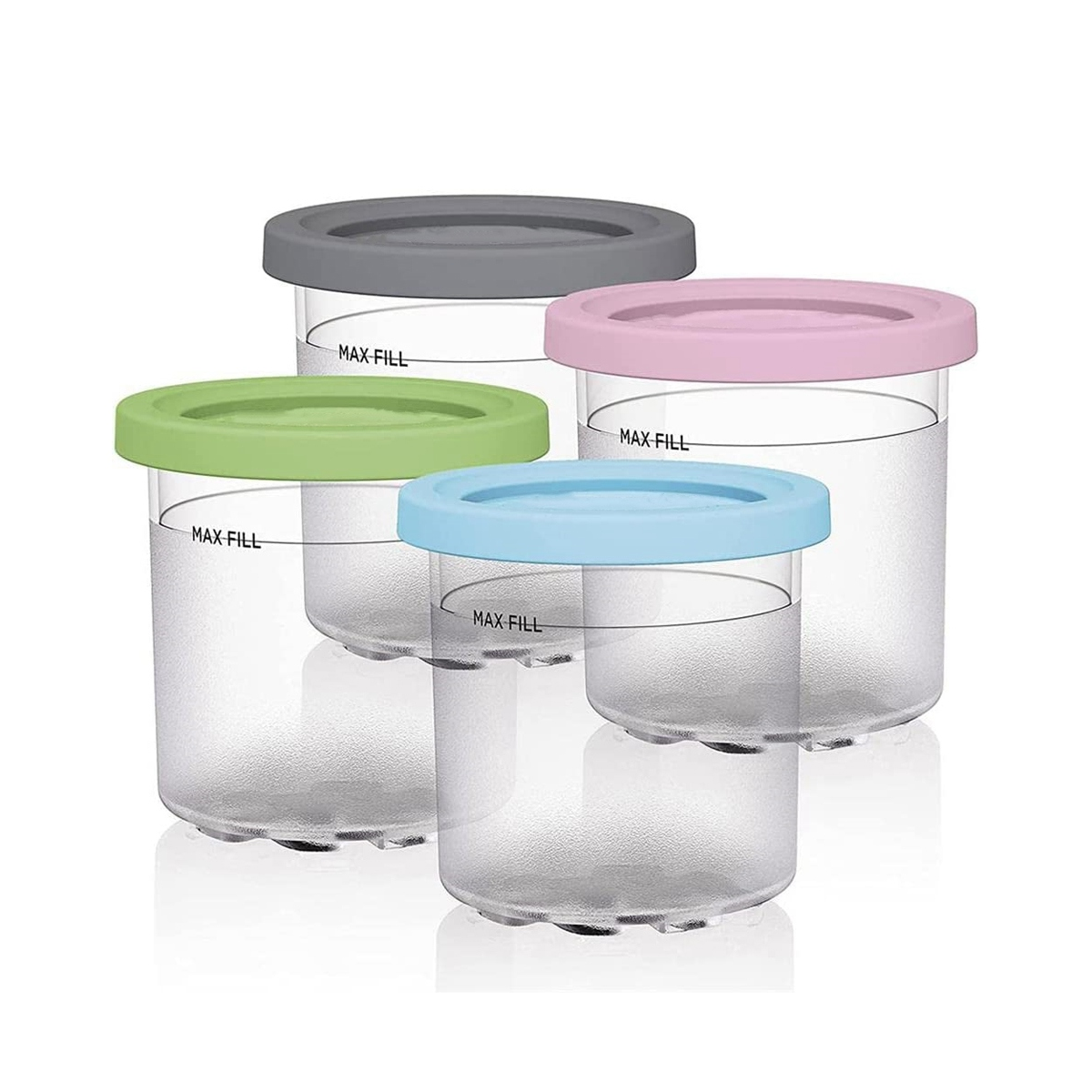 Ice Cream Containers with Lids for Ninja Creami, Reusable Ice Cream Pints Cup for Homemade Frozen Desserts