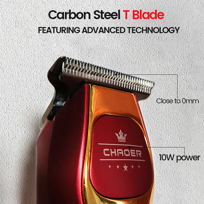 Professional T Blade Hair Trimmer For Men Rechargeable Electric Clipper Beard Shaver Barber Haircut 2