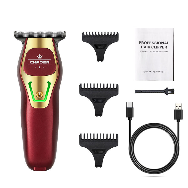 Professional T Blade Hair Trimmer For Men Rechargeable Electric Clipper Beard Shaver Barber Haircut 7