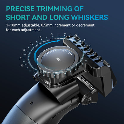 Men Body Hair Razor & Beard Trimmer, Dual sided Blade, IPX6 Waterproof Electric Grooming Tool