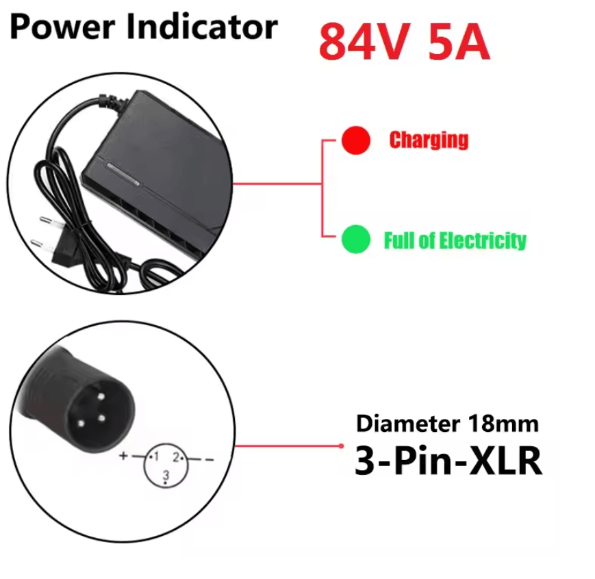72V 5A Intelligent Fast Charger 84V With Cooling Fan 4