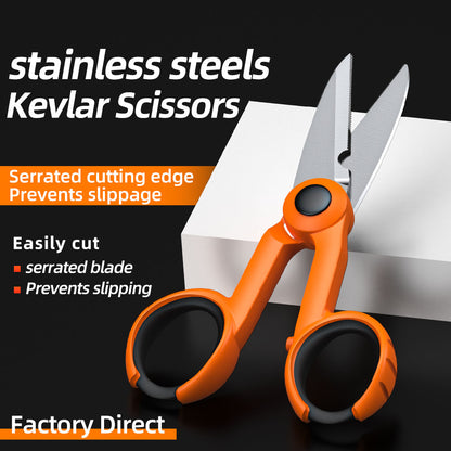 Aramid Scissors Fibre Optic Tool, Precision Stripping Scissors for Optical Fiber Cable, Durable Optical Fiber Hand Tool
