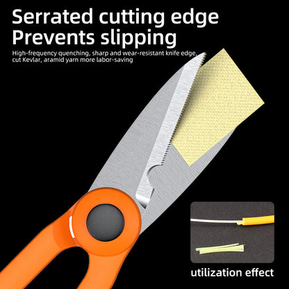Aramid Scissors Fibre Optic Tool, Precision Stripping Scissors for Optical Fiber Cable, Durable Optical Fiber Hand Tool