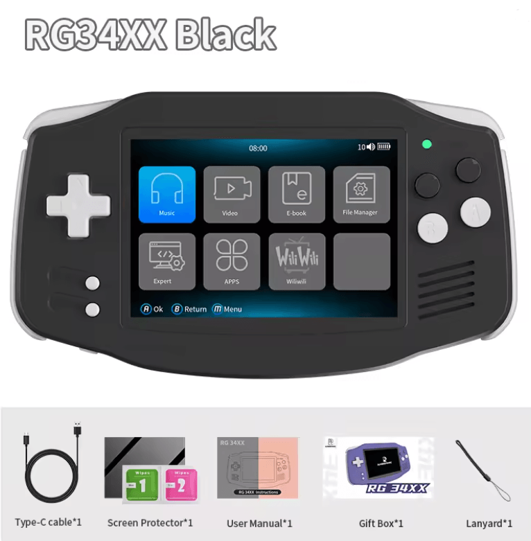 ANBERNIC RG34XX Retro Handheld Gaming Console 3 4 Inch Linux 2