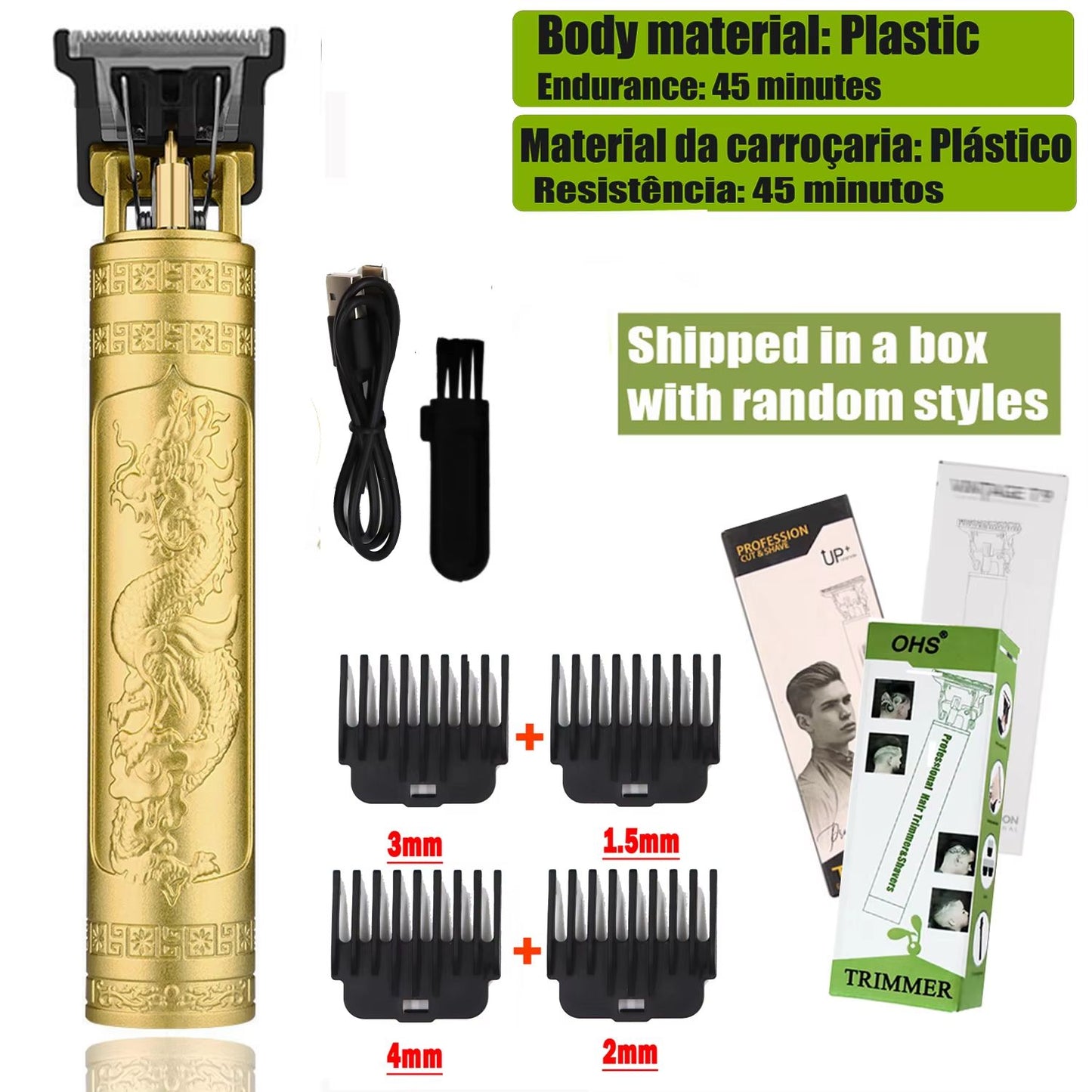 T9 Electric Hair And Beard Trimmer 0mm Precision Cordless Clipper For Men Grooming And Haircuts 9