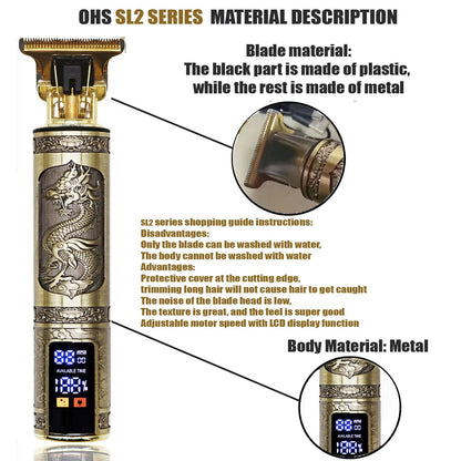 T9 Electric Hair And Beard Trimmer 0mm Precision Cordless Clipper For Men Grooming And Haircuts 11