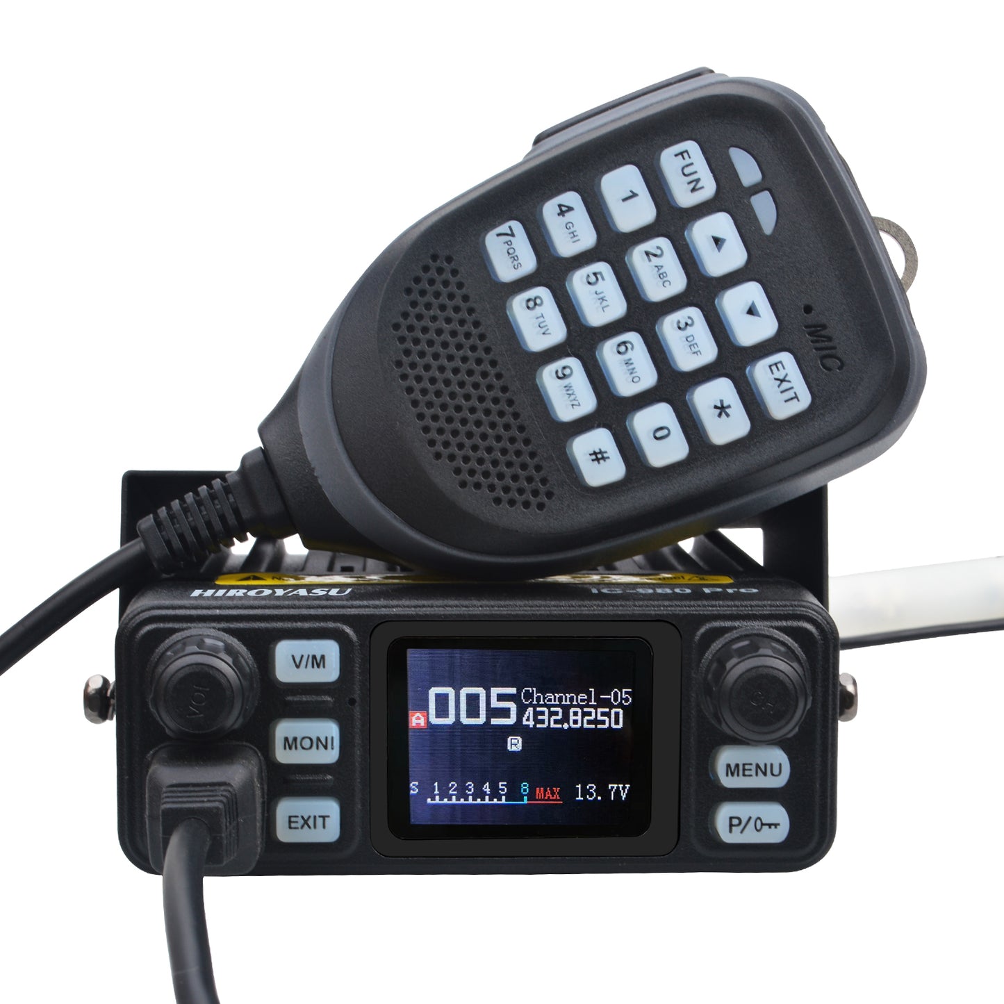 Dual Band 25W Walkie Talkie Mobile Radio, UHF VHF Car Transceiver with AI Noise Reduction, FM Scrambler, VOX Function