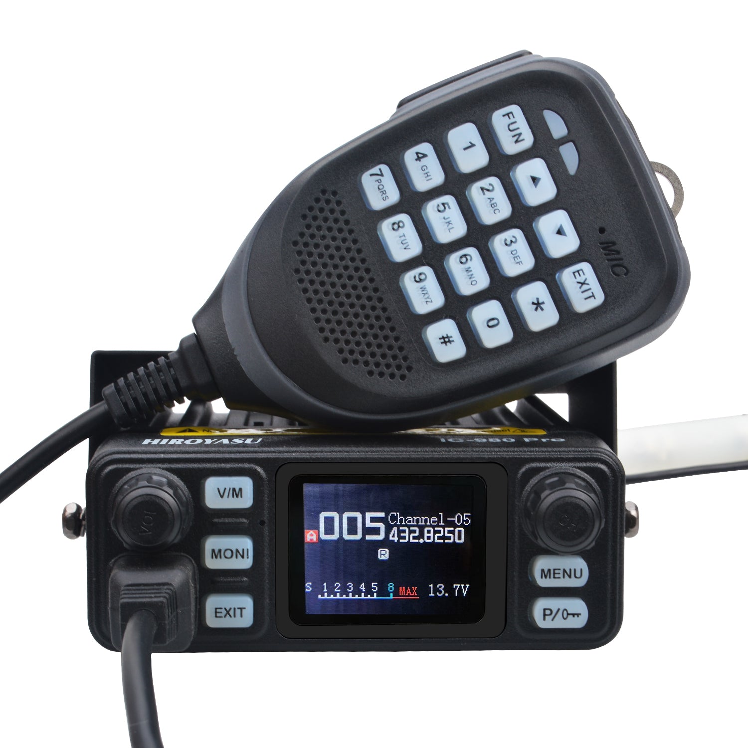 Dual Band 25W Walkie Talkie Mobile Radio, UHF VHF Car Transceiver with AI Noise Reduction, FM Scrambler, VOX Function