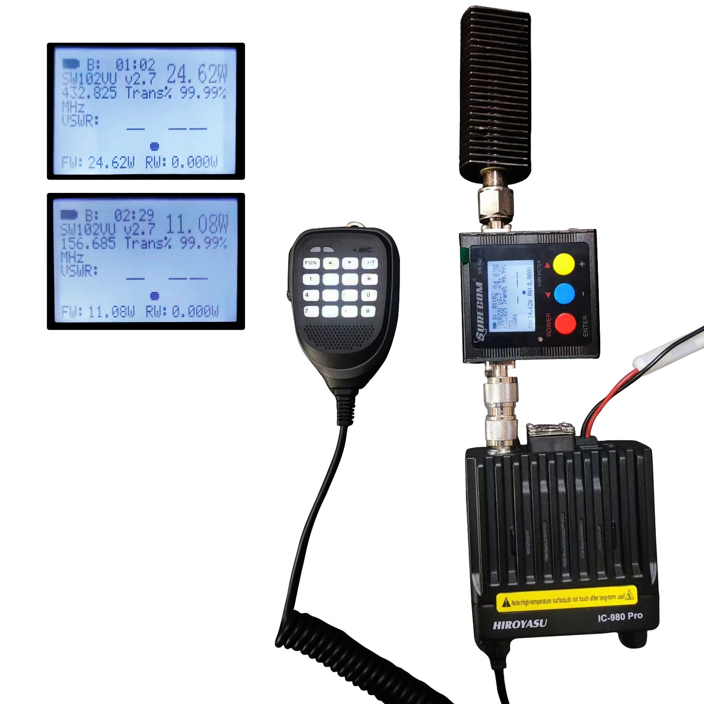 VHF UHF Dual Band Walkie Talkie Mobile Radio, Mini Car Transceiver with Noise Reduction Dual Watch & Vox Scramble