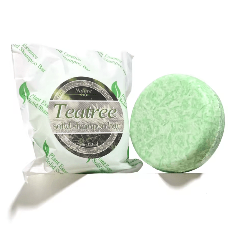 Tea Tree Oil Shampoo Soap Bar Silicone Free Deep Cleansing