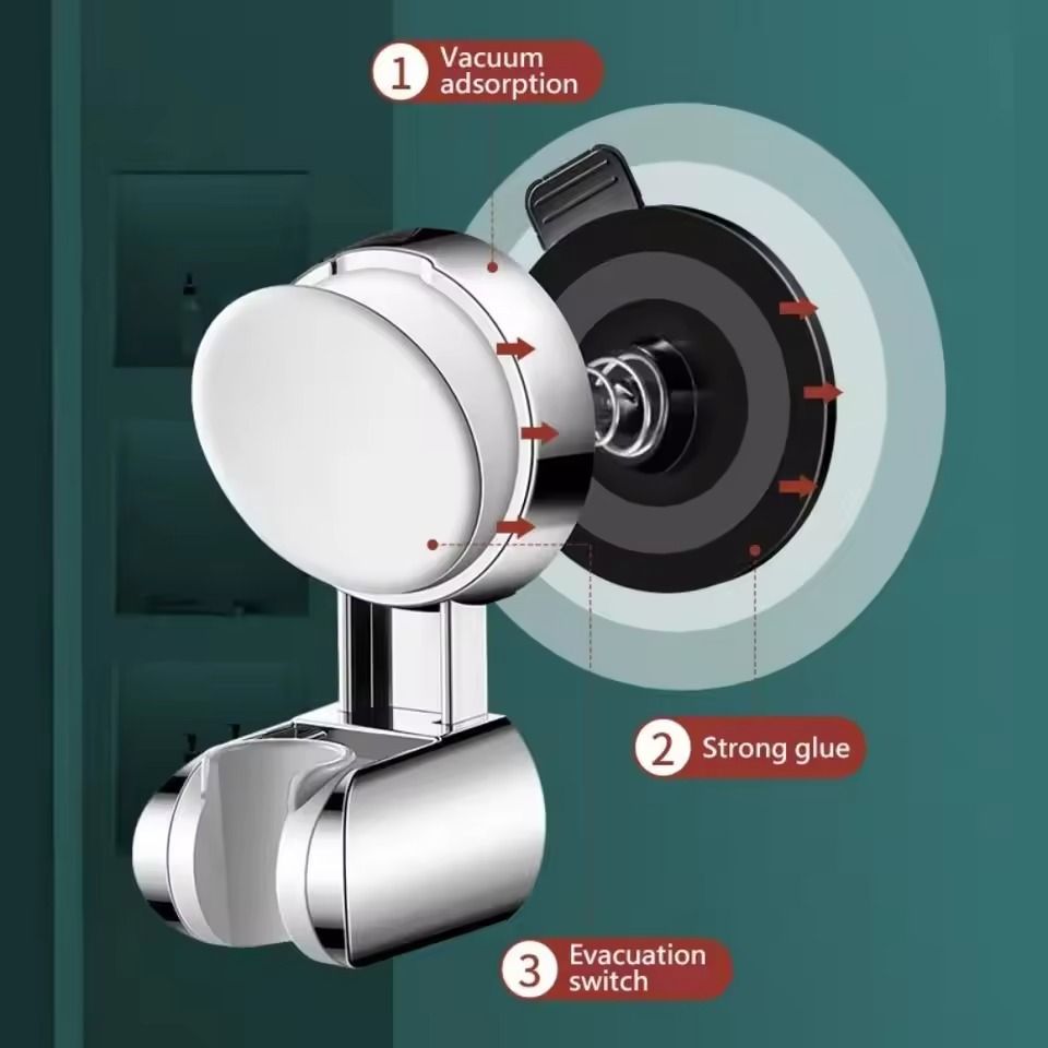 Adjustable Waterproof Shower Head Holder Wall Mount 2