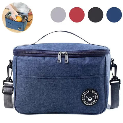Insulated Lunch Bag with Shoulder Strap and Waterproof Lining