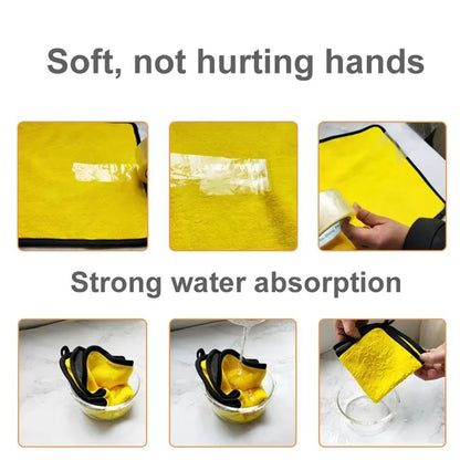 Thick Microfiber Car Cleaning Towels Soft Double Layer Drying Cloth For Auto Detailing And Washing 1