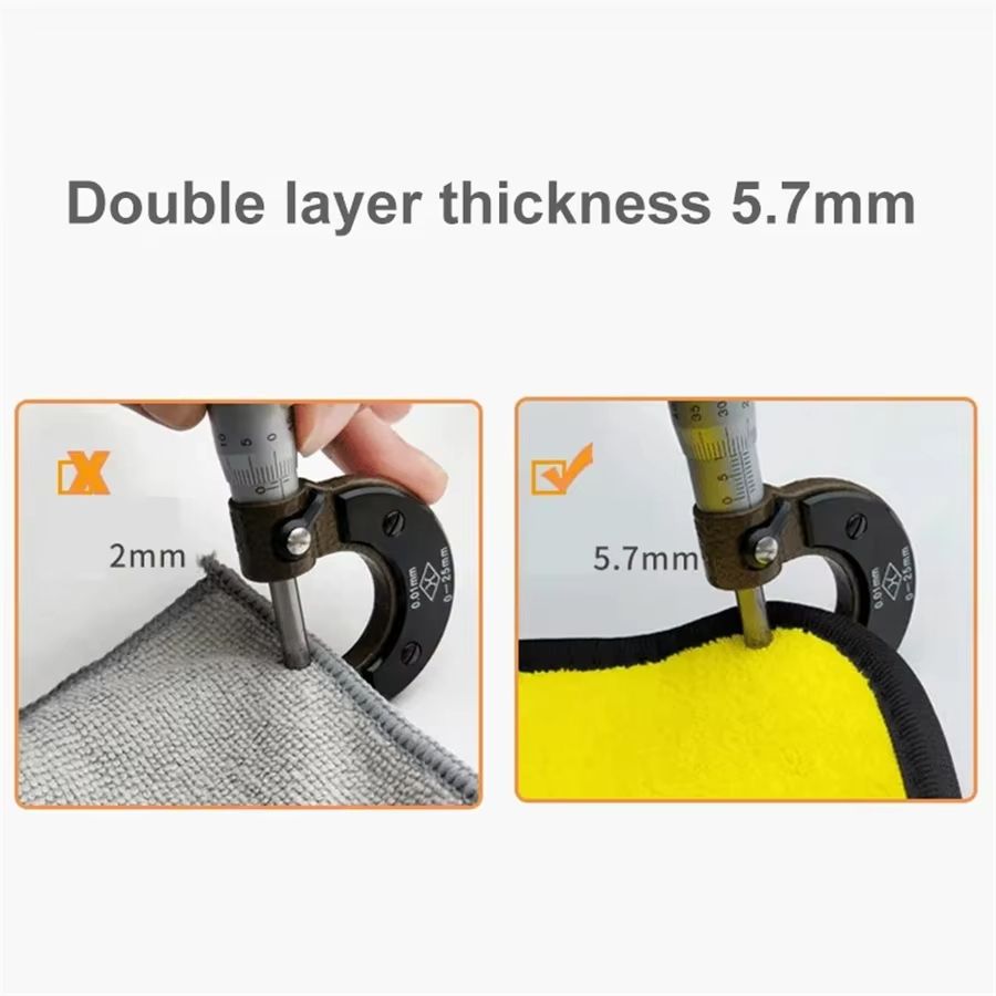 Thick Microfiber Car Cleaning Towels Soft Double Layer Drying Cloth For Auto Detailing And Washing 4