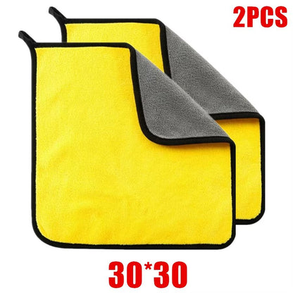 Thick Microfiber Car Cleaning Towels Soft Double Layer Drying Cloth For Auto Detailing And Washing 6