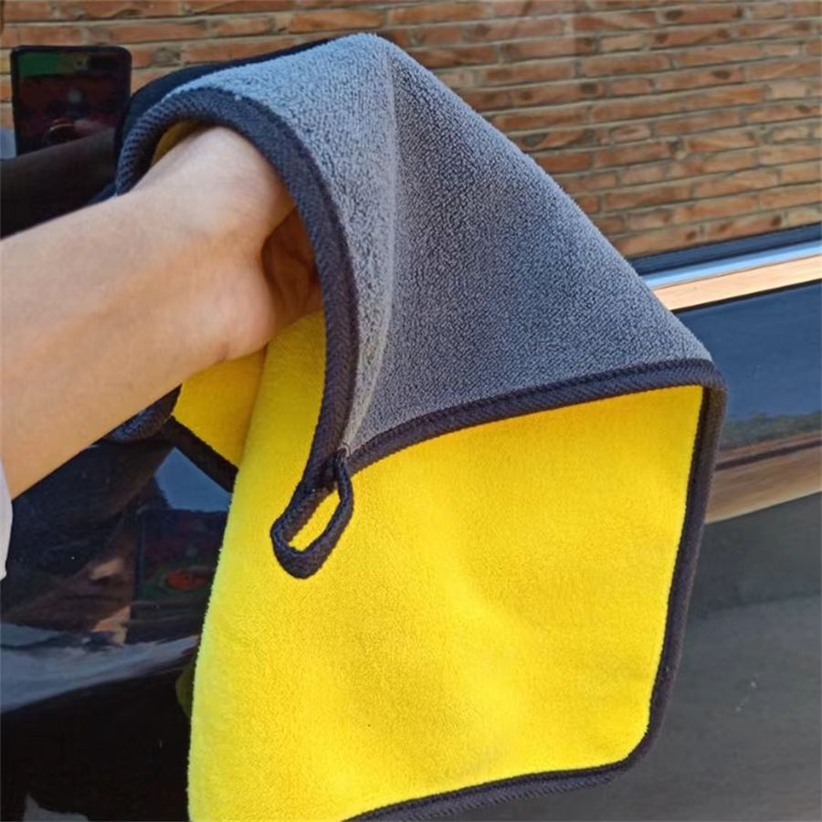 Thick Microfiber Car Cleaning Towels Soft Double Layer Drying Cloth For Auto Detailing And Washing 8