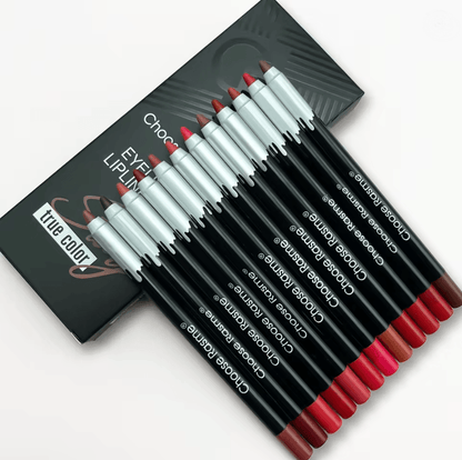 12 Color Matte Lip Liner Set Long Lasting Waterproof Lip Pencil