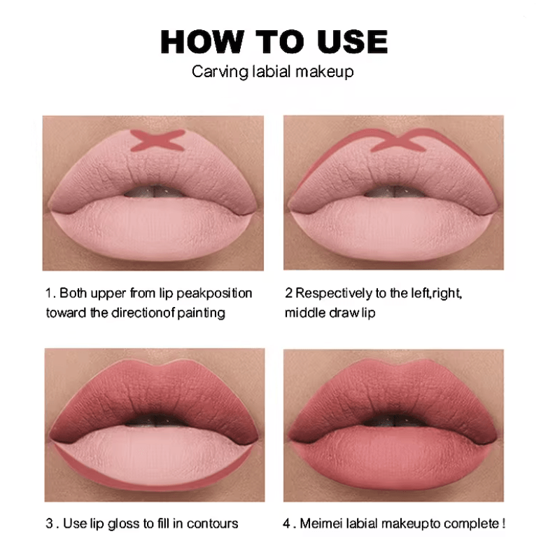 12 Color Matte Lip Liner Set Long Lasting Waterproof Lip Pencil 2