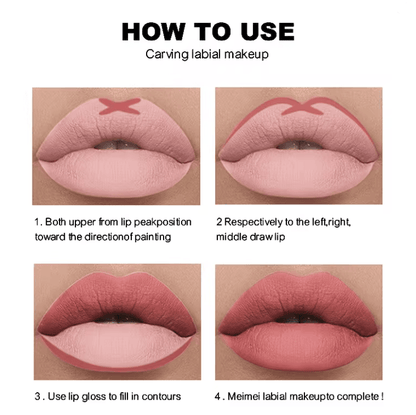 12 Color Matte Lip Liner Set Long Lasting Waterproof Lip Pencil 2