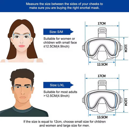 Underwater Snorkeling Mask Set With AntiFog Design And Safe Breathing System 3