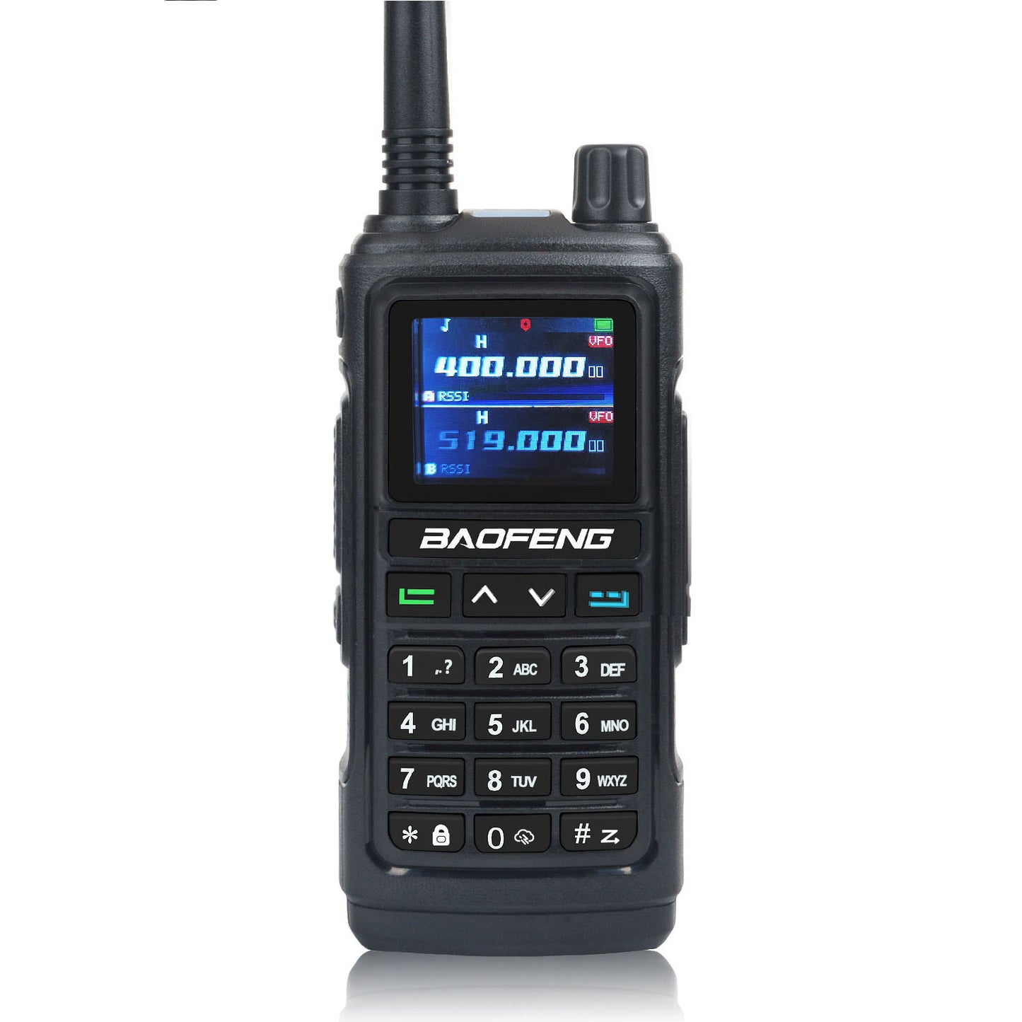GPS Walkie Talkie Five-Band Receive, Tri-Band Transmit FM Air Band Two Way Radio for Survival, Travel, Aviation, Outdoor