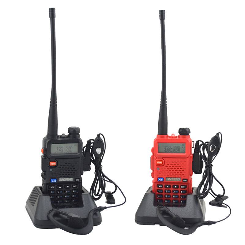 Dual Band Handheld Walkie Talkie Two-Way Radio VHF/UHF FM Portable BF-5R for Security, Camping & Emergency