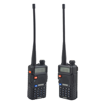 Dual Band Handheld Walkie Talkie Two-Way Radio VHF/UHF FM Portable BF-5R for Security, Camping & Emergency