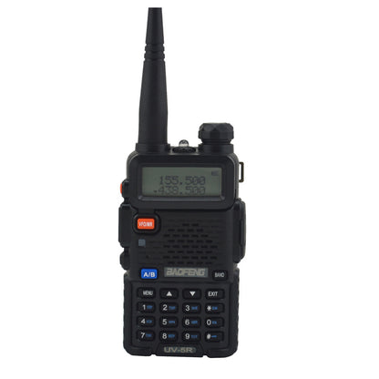 Dual Band Handheld Walkie Talkie Two-Way Radio VHF/UHF FM Portable BF-5R for Security, Camping & Emergency