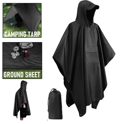Outdoor Waterproof 3 In 1 Military Raincoat Poncho 1
