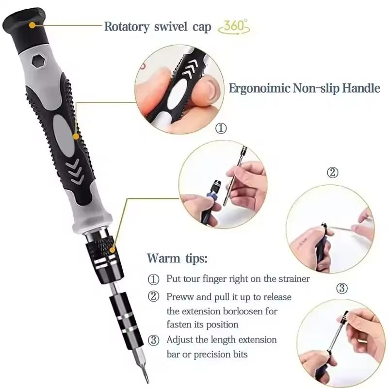 115 In 1 MultiPurpose Precision Screwdriver Set For Phone And Electronics Repair 2