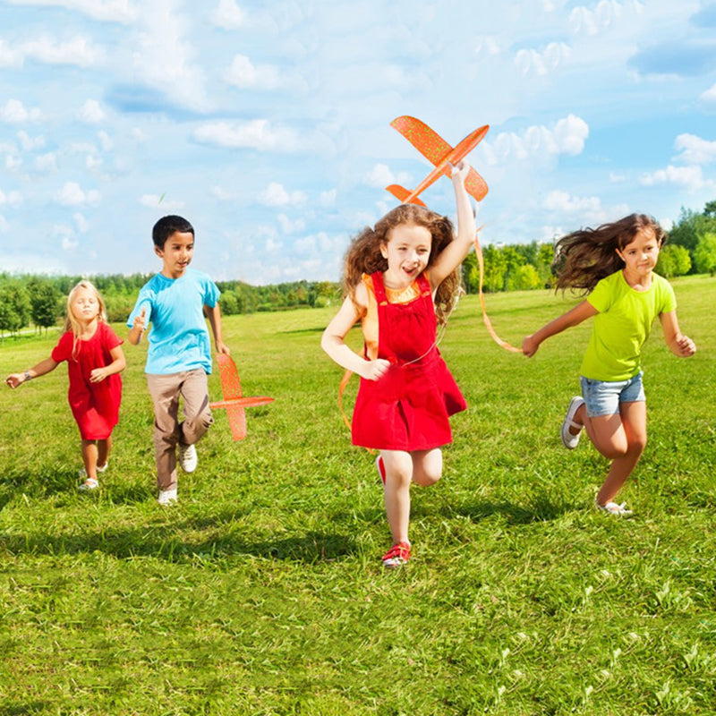 EVA Foam Hand Throw Glider Airplane Large Aircraft Model Toy For Kids DIY Flight Roundabout Airplan 1