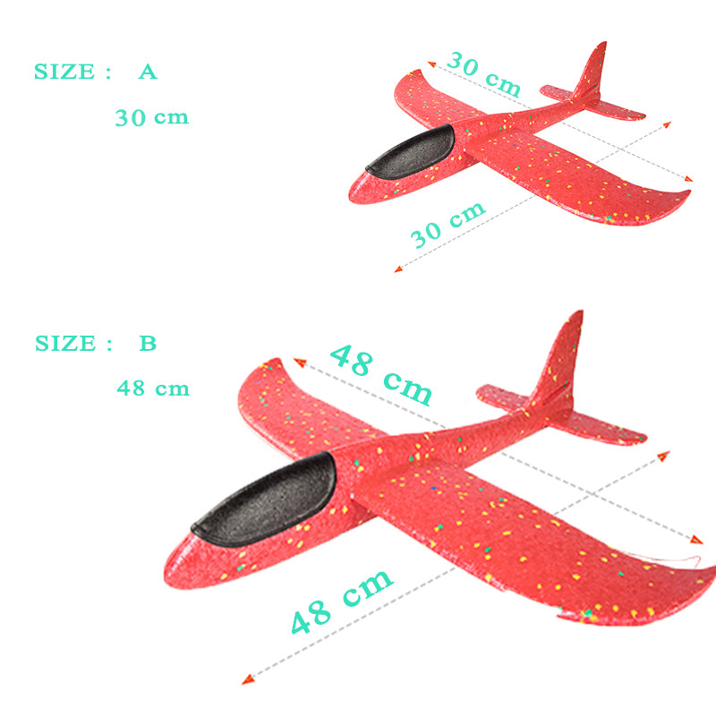 EVA Foam Hand Throw Glider Airplane Large Aircraft Model Toy For Kids DIY Flight Roundabout Airplan 5