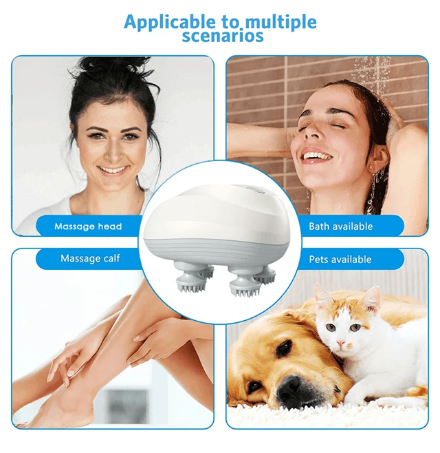 Electric Scalp Massager Washable Head Massage Tool 3