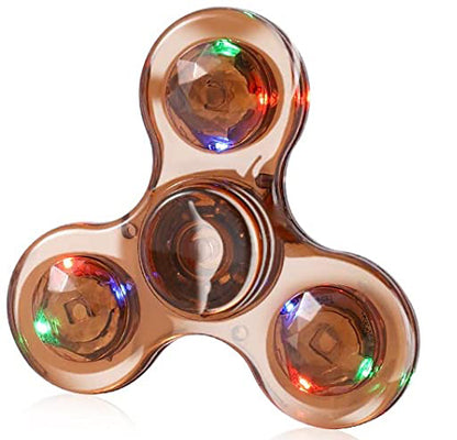 LED Crystal Fidget Spinner Hand Top Toy, Luminous Glow in Dark EDC Gyroscope for Kids Adults, Stress Relief Spinner