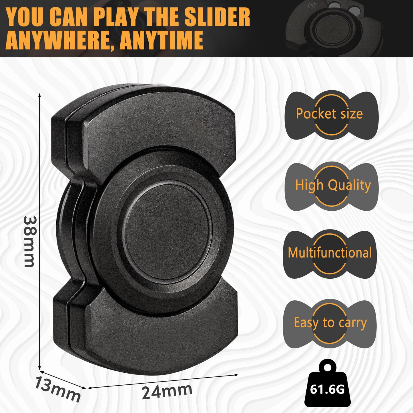 Stainless Steel Fidget Spinner Slider  Clicker Combo Metal Toy For Adult Anxiety Stress Relief  Off 1
