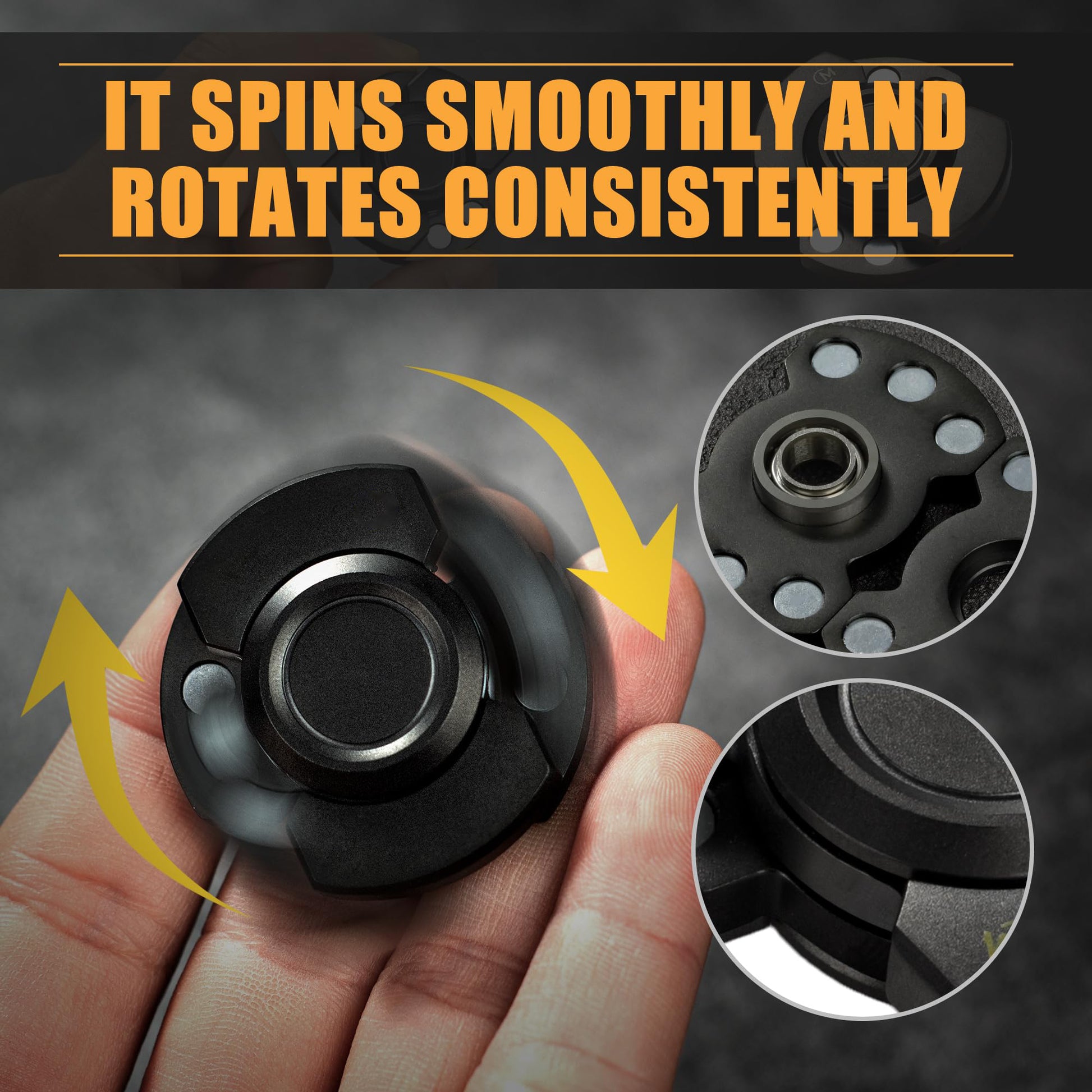 Stainless Steel Fidget Spinner Slider  Clicker Combo Metal Toy For Adult Anxiety Stress Relief  Off 2