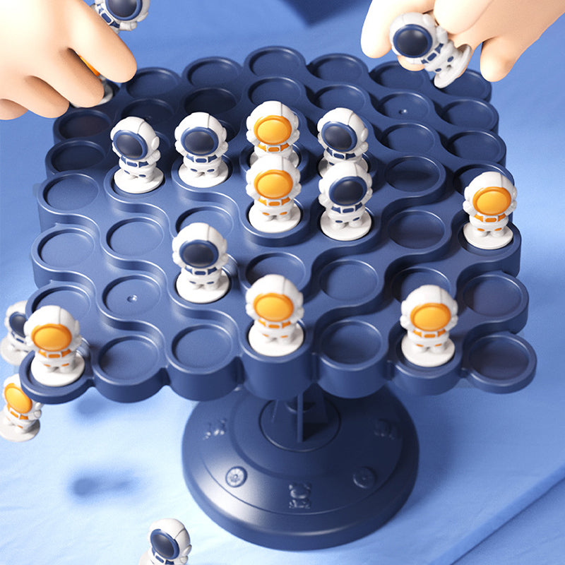 Balance Tree Board Game for Kids, Astronaut Frog Stacking Toy, Educational Tabletop Party Game, Fun Parent-Child