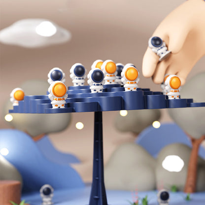 Balance Tree Board Game for Kids, Astronaut Frog Stacking Toy, Educational Tabletop Party Game, Fun Parent-Child