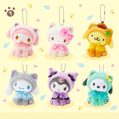 Kawaii Hello Kitty Kuromi Plush Keychain, Sanrioed Cute Doll Pendant for Bags, Kids, Car, Gifts & Christmas Decorations