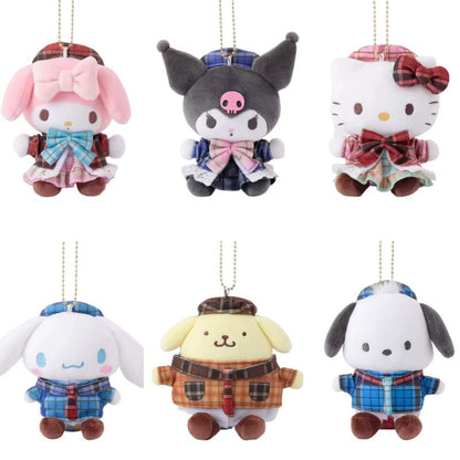 Kawaii Hello Kitty Kuromi Plush Keychain Sanrioed Cute Doll Pendant For Bags Kids Car Gifts  Christ 1