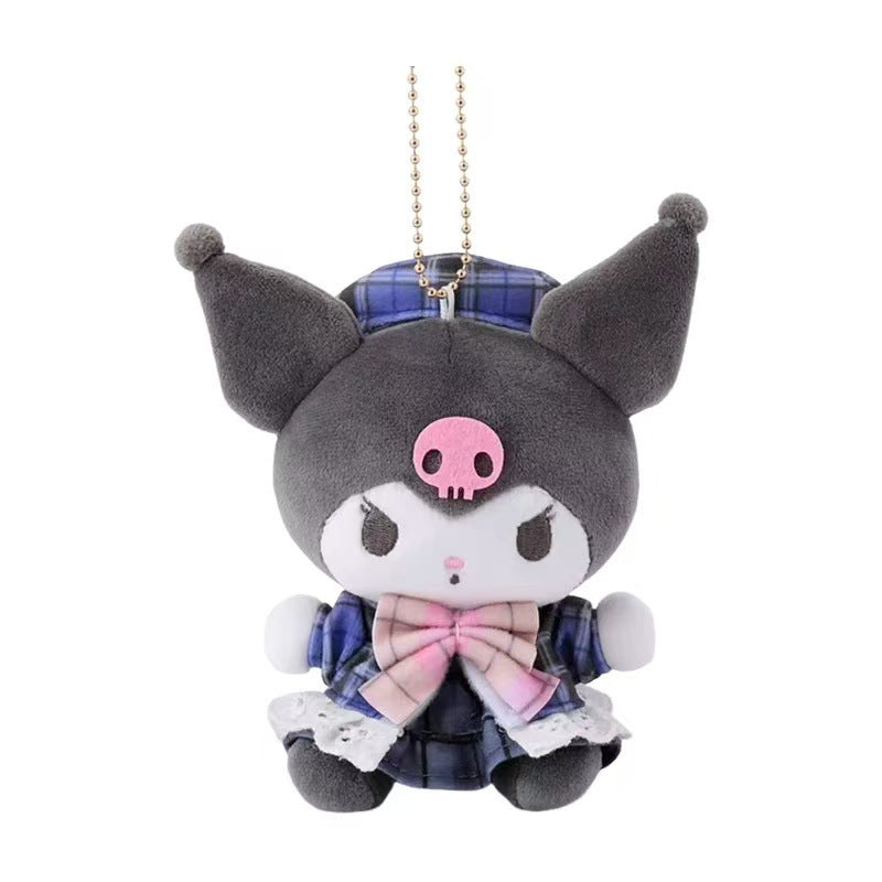 Kawaii Hello Kitty Kuromi Plush Keychain Sanrioed Cute Doll Pendant For Bags Kids Car Gifts  Christ 7