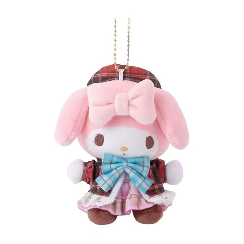 Kawaii Hello Kitty Kuromi Plush Keychain Sanrioed Cute Doll Pendant For Bags Kids Car Gifts  Christ 8