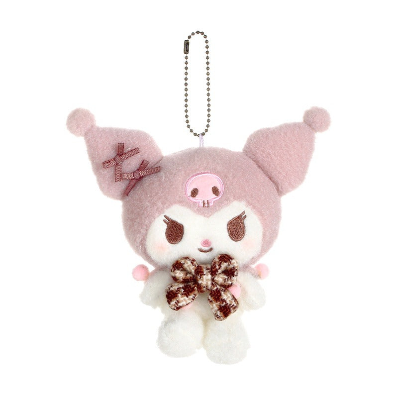 Kawaii Hello Kitty Kuromi Plush Keychain Sanrioed Cute Doll Pendant For Bags Kids Car Gifts  Christ 14