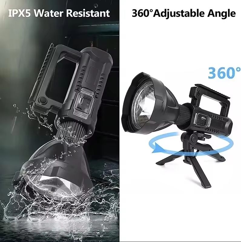 P150 XHP90 Rechargeable Spotlight  UltraPowerful Handheld Flashlight With TypeC Charging 2
