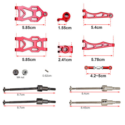 Metal Suspension & Aluminum Parts Upgrade Kit, Includes Wheel Hubs, Bearings
