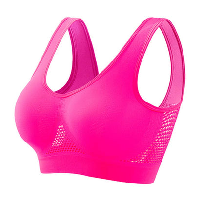 FlexEase Yoga Sports Bra Padded Crop Top – Breathable Activewear with Sizes S–4XL